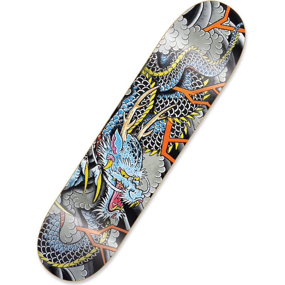 Blue Dragon Skateboard Skate Deck or Wall Art by Tattoo Artist Clark North NWT